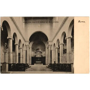ROMA Interno della Chiesa di S. Anselmo Sul Monte Aventino Postcard